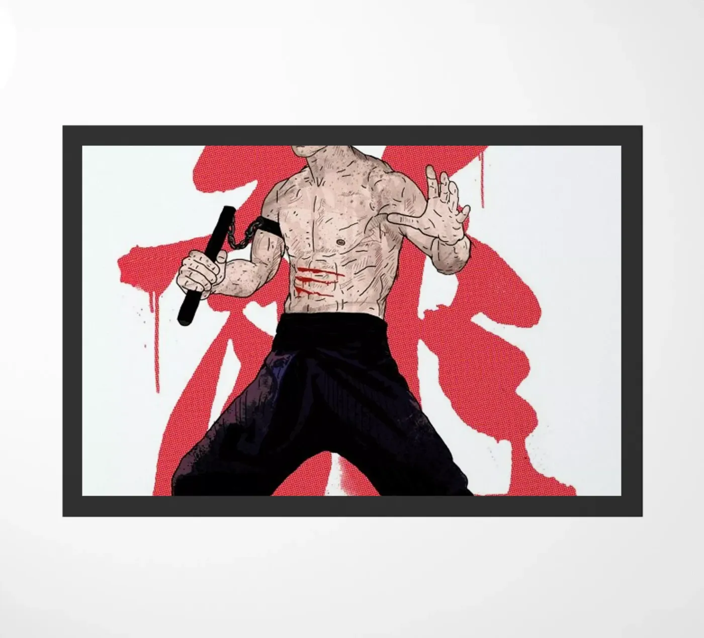 Bruce Lee Fußmatte von Nick Cocozza