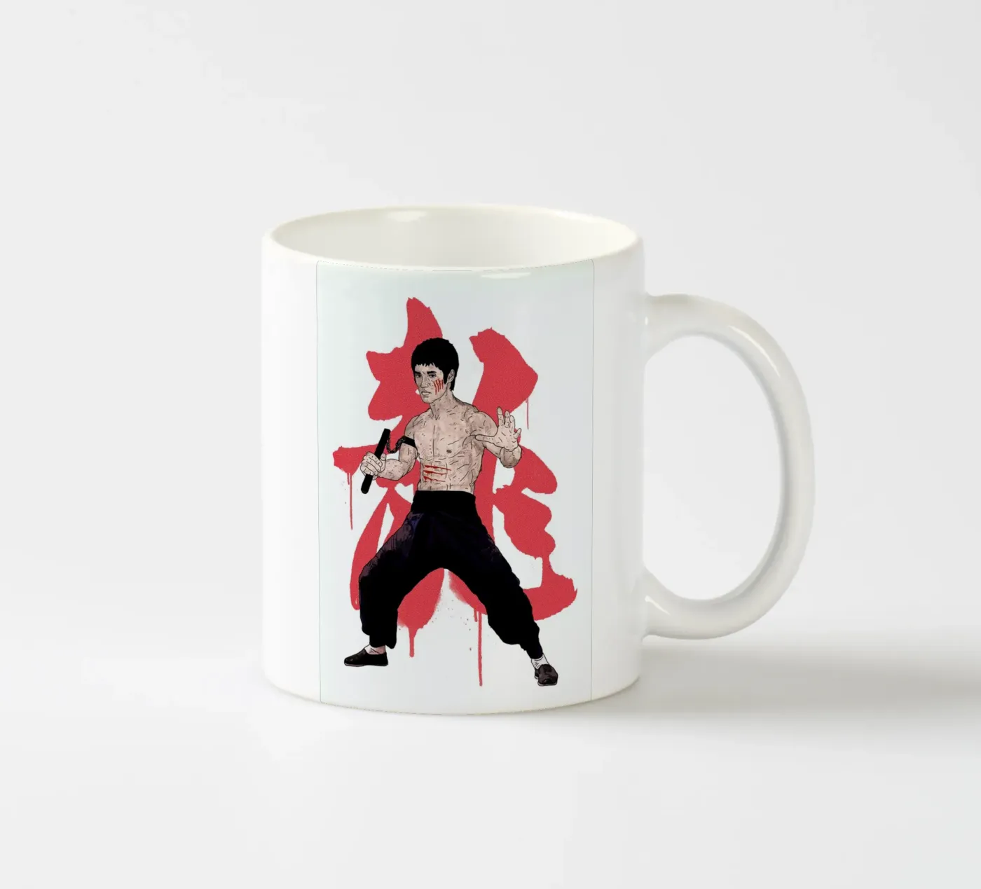 Bruce Lee ceramic mug by Nick Cocozza