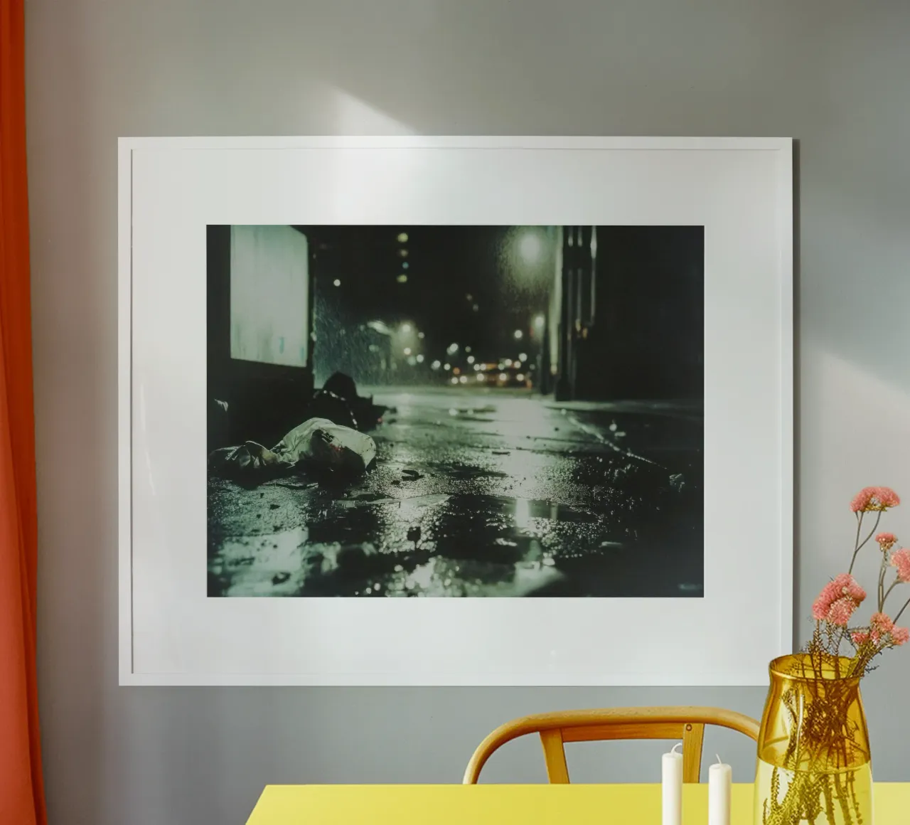 Il silenzio poetico di una strada notturna di Parigi carta hahnemühle da By Night