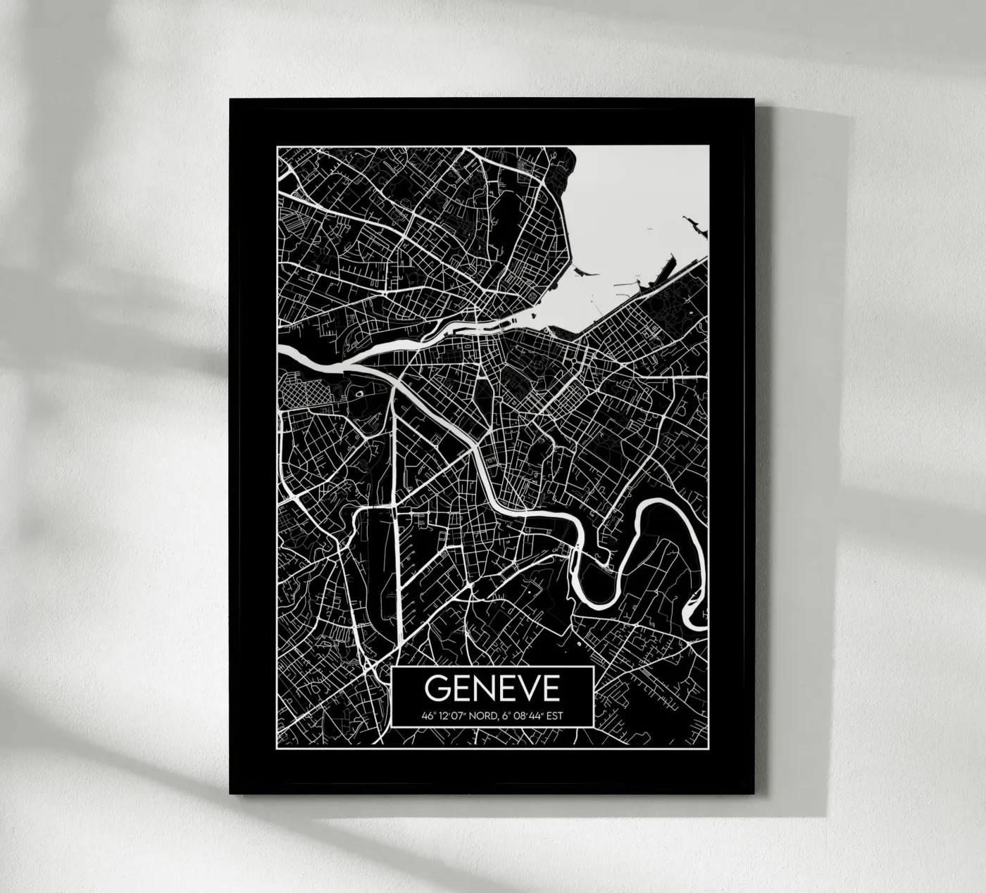 Geneva map poster poster by Frame the World