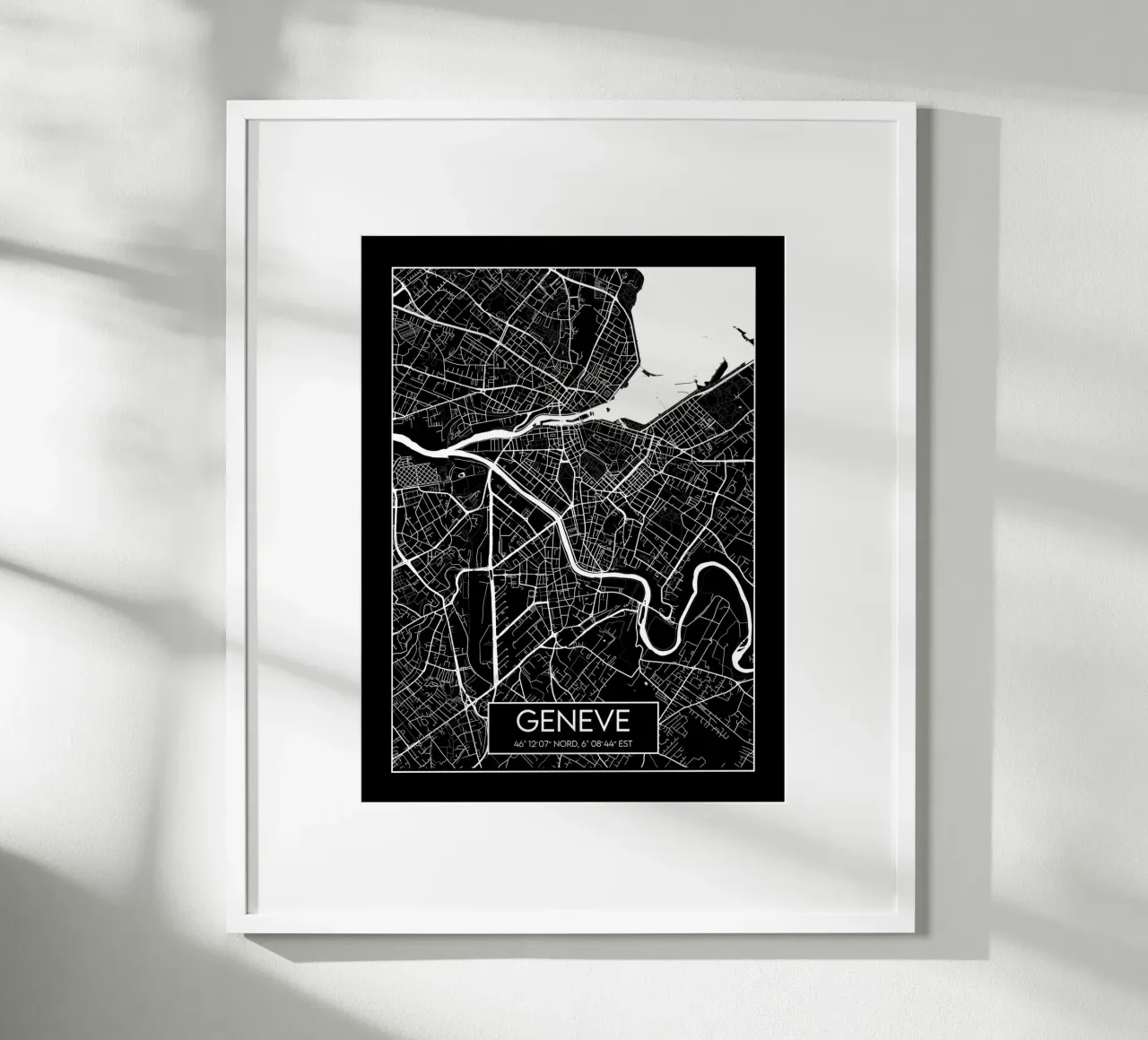 Carte noire Ginevra poster con telaio in alluminio da Frame the World
