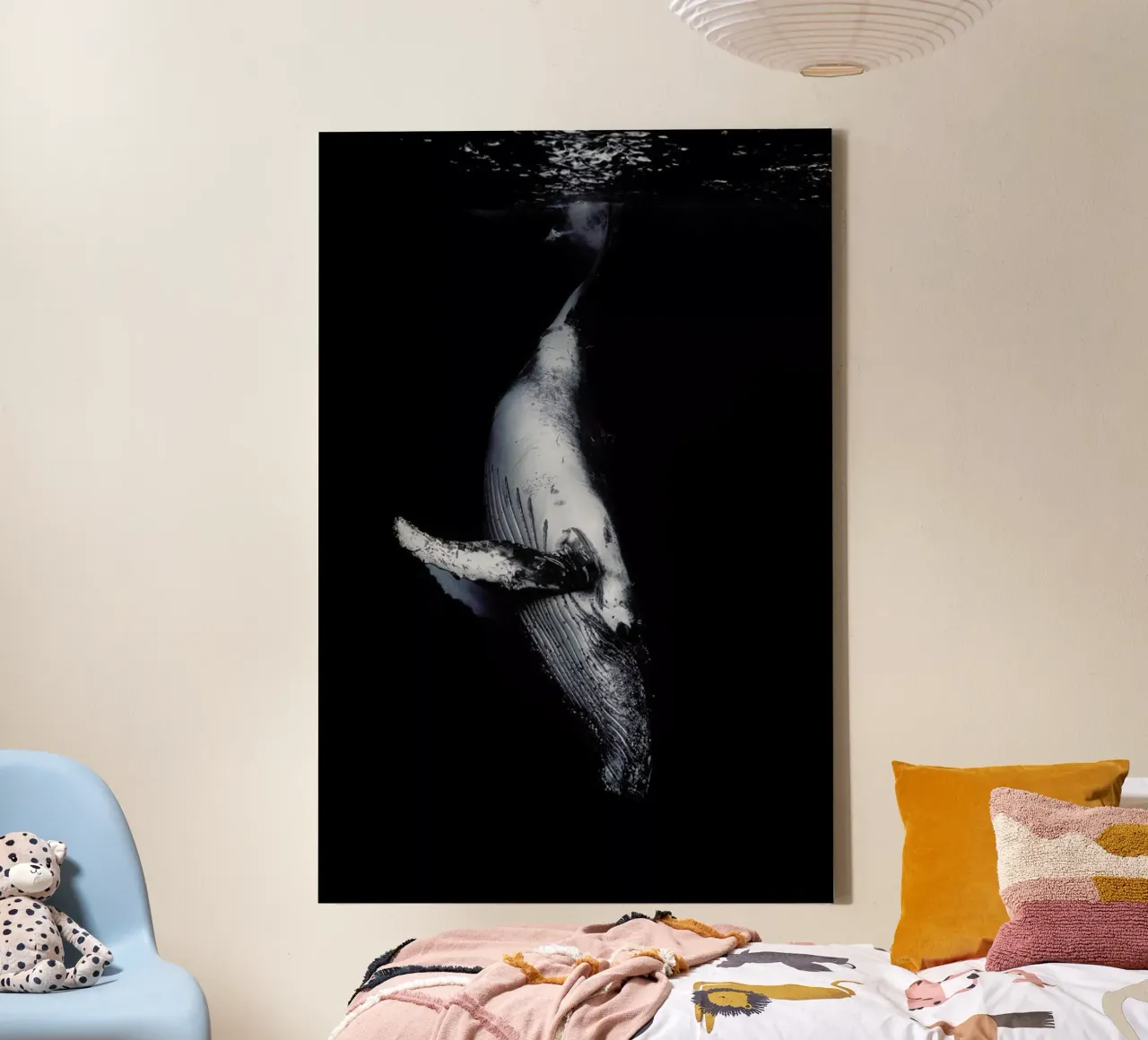 Black Whale - Barathieu Gabriel tela con Cornice a cassetta da Pictufy