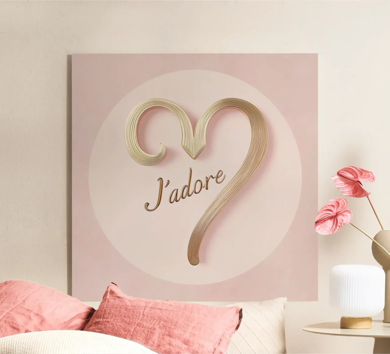 "J'adore" Rosa Luxus plexiglass da Carinaprint