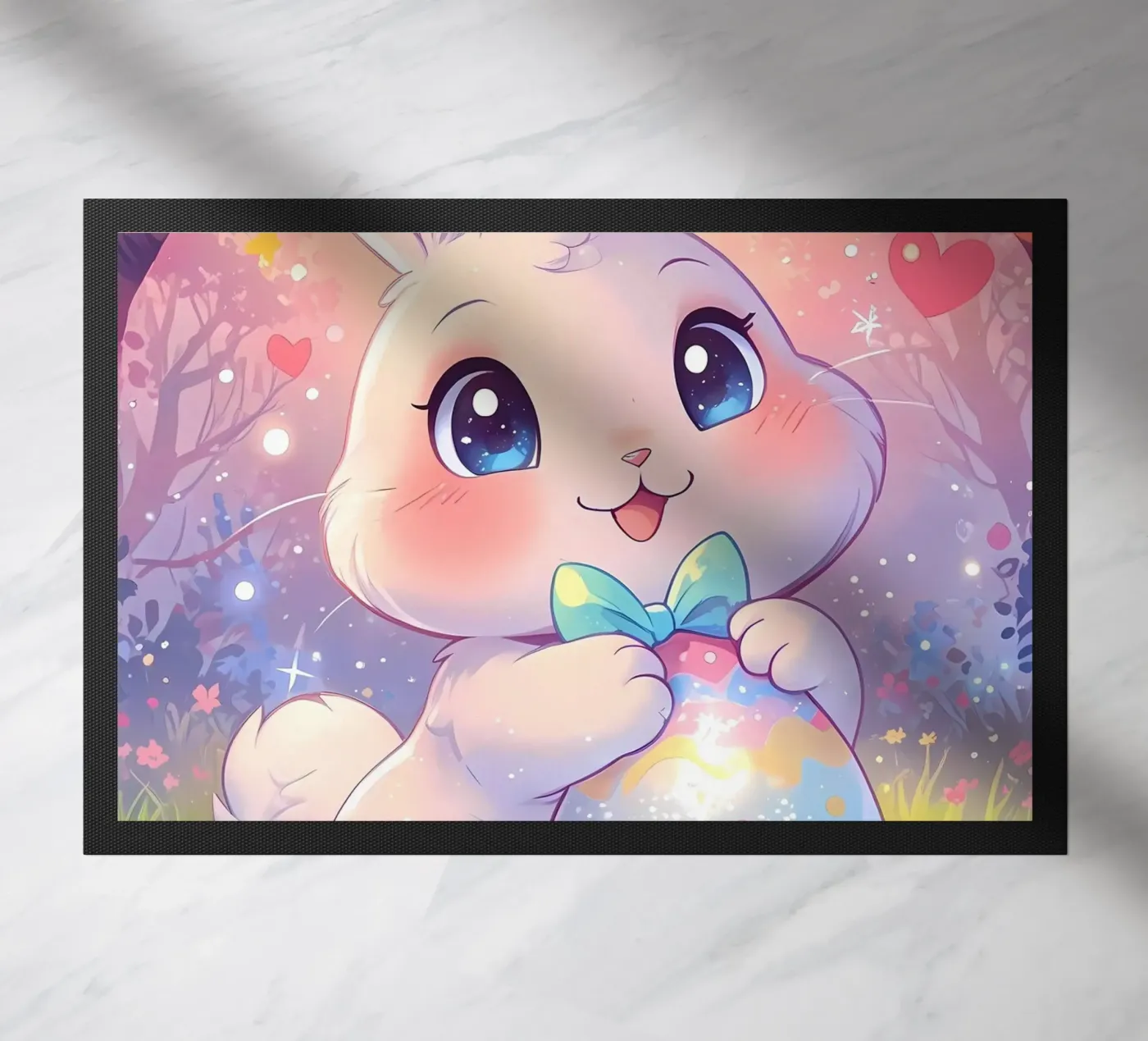 Happy Easter egg Rabbit deurmat van LM2Kone