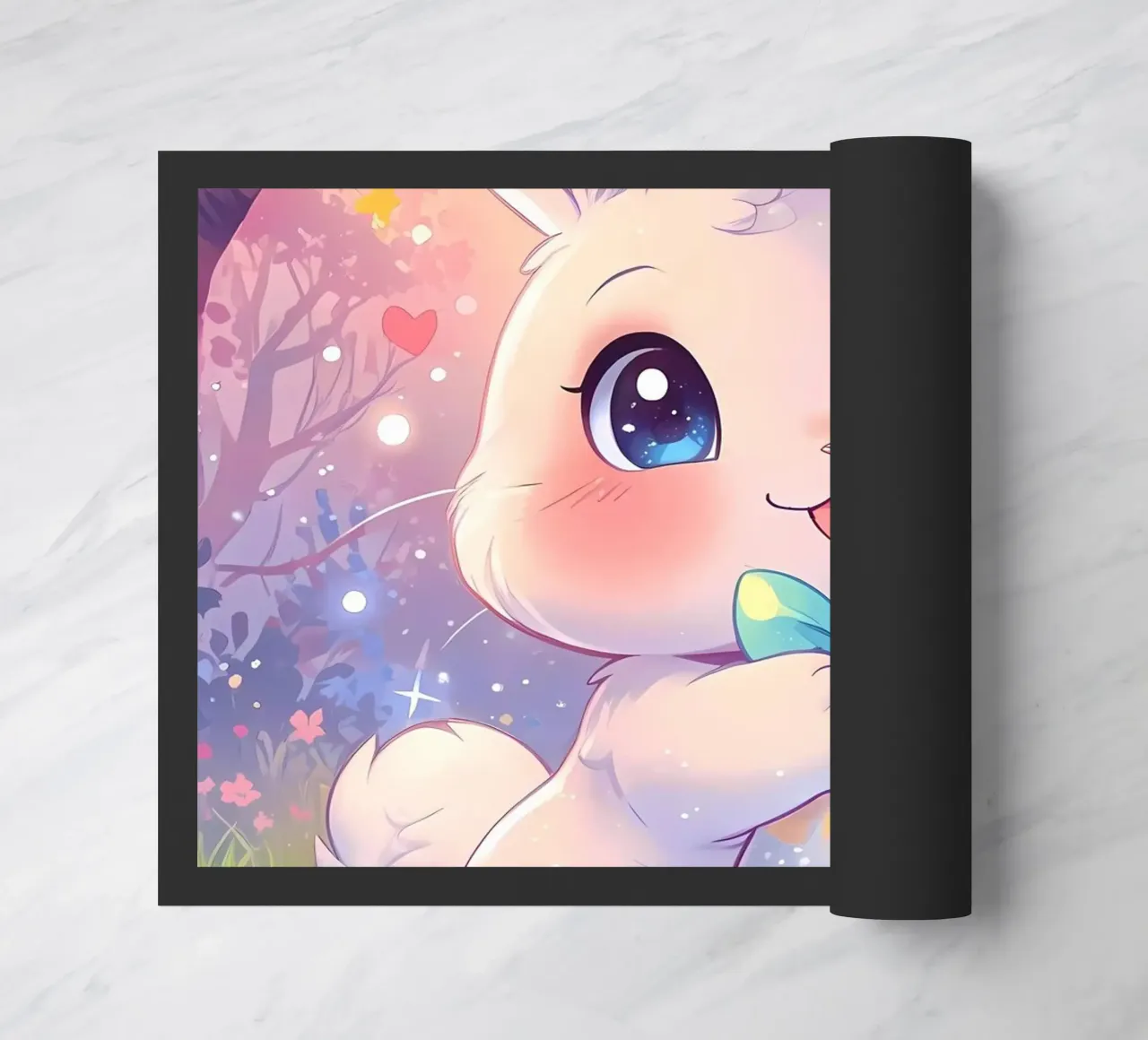 Happy Easter egg Rabbit doormat by LM2Kone