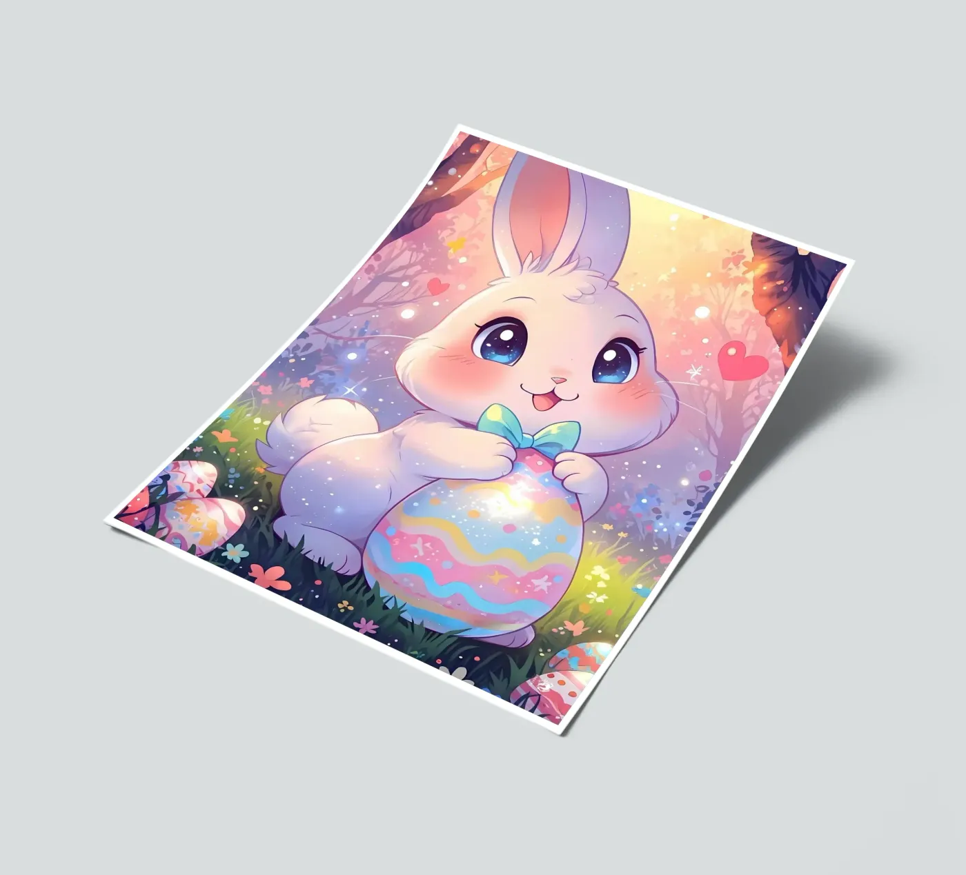 Joyeux œuf de Pâques Lapin planche autocollant de LM2Kone