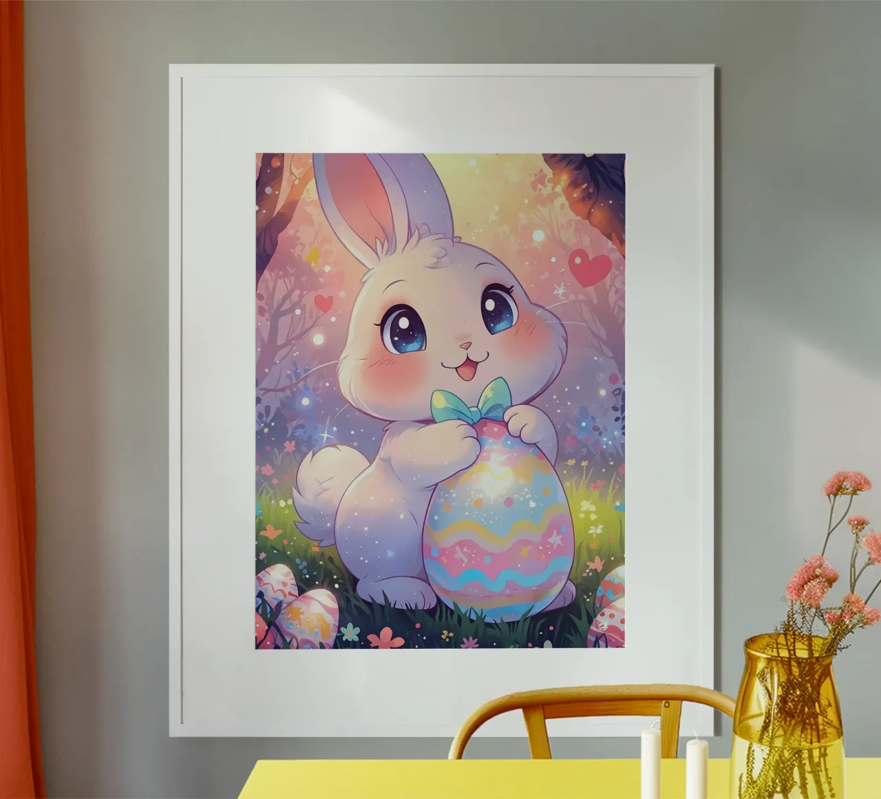 Happy Easter egg Rabbit poster by LM2Kone