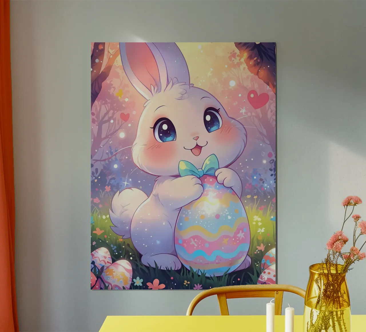 Happy Easter egg Rabbit poster by LM2Kone