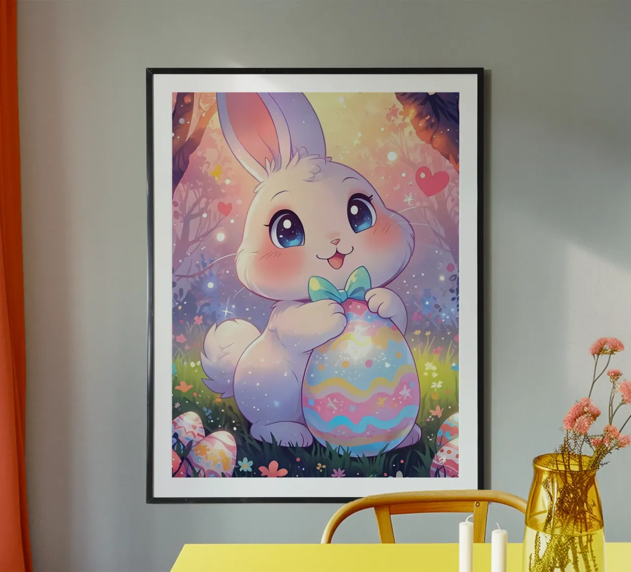 Happy Easter egg Rabbit poster by LM2Kone