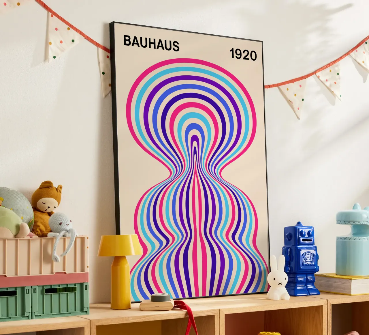 Optical Flow – Bauhaus im Farbspiel alluminio dibond da SMPLE