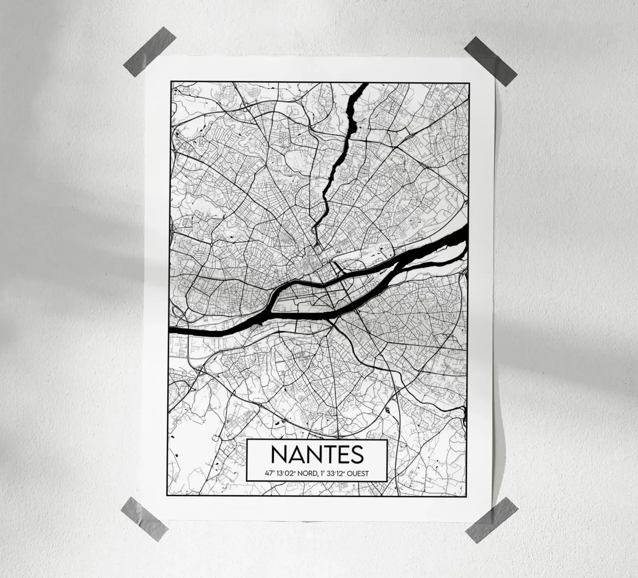 Piano minimalista Nantes poster da Frame the World