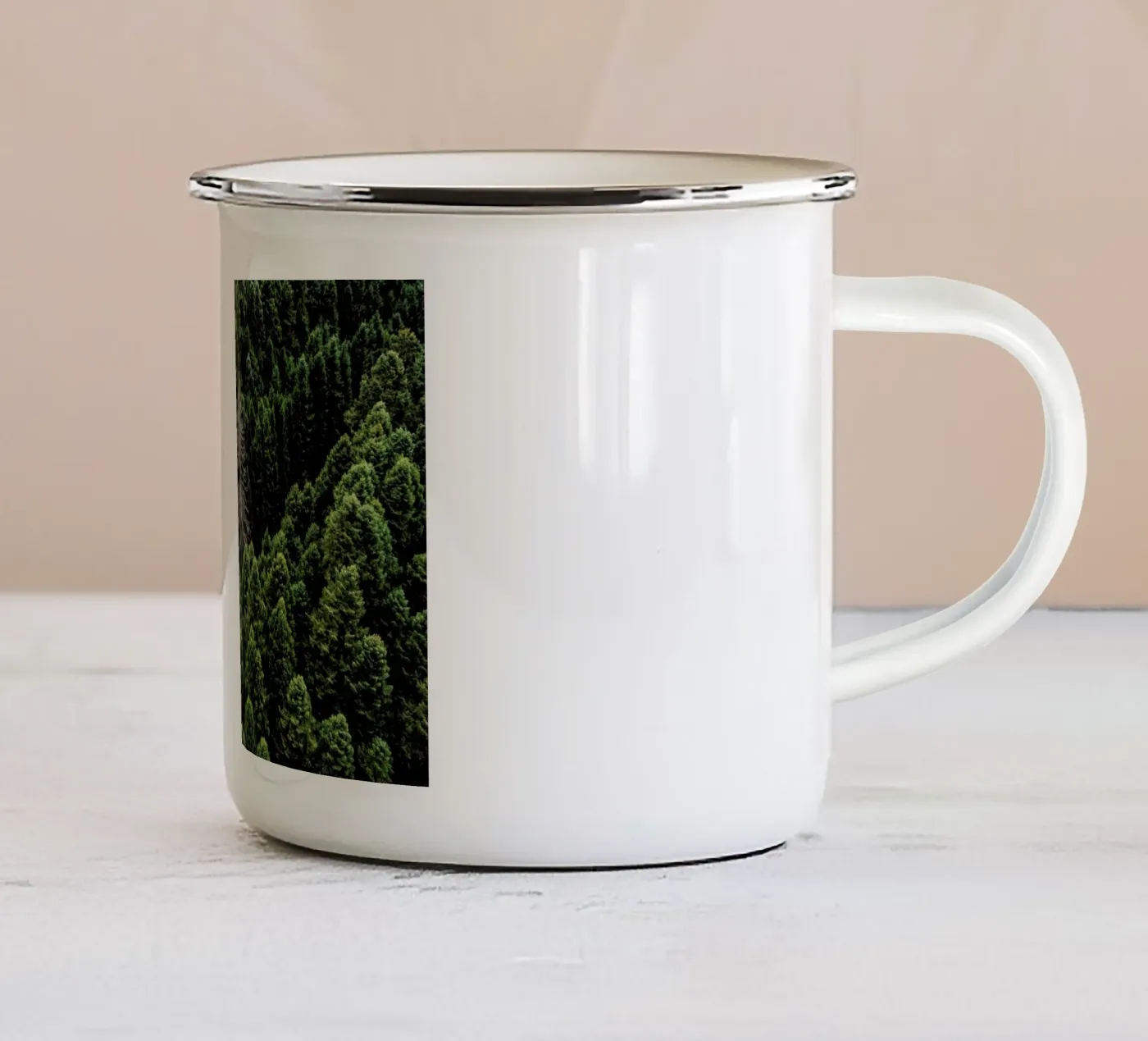 Alone enamel mug by ROBERTO H