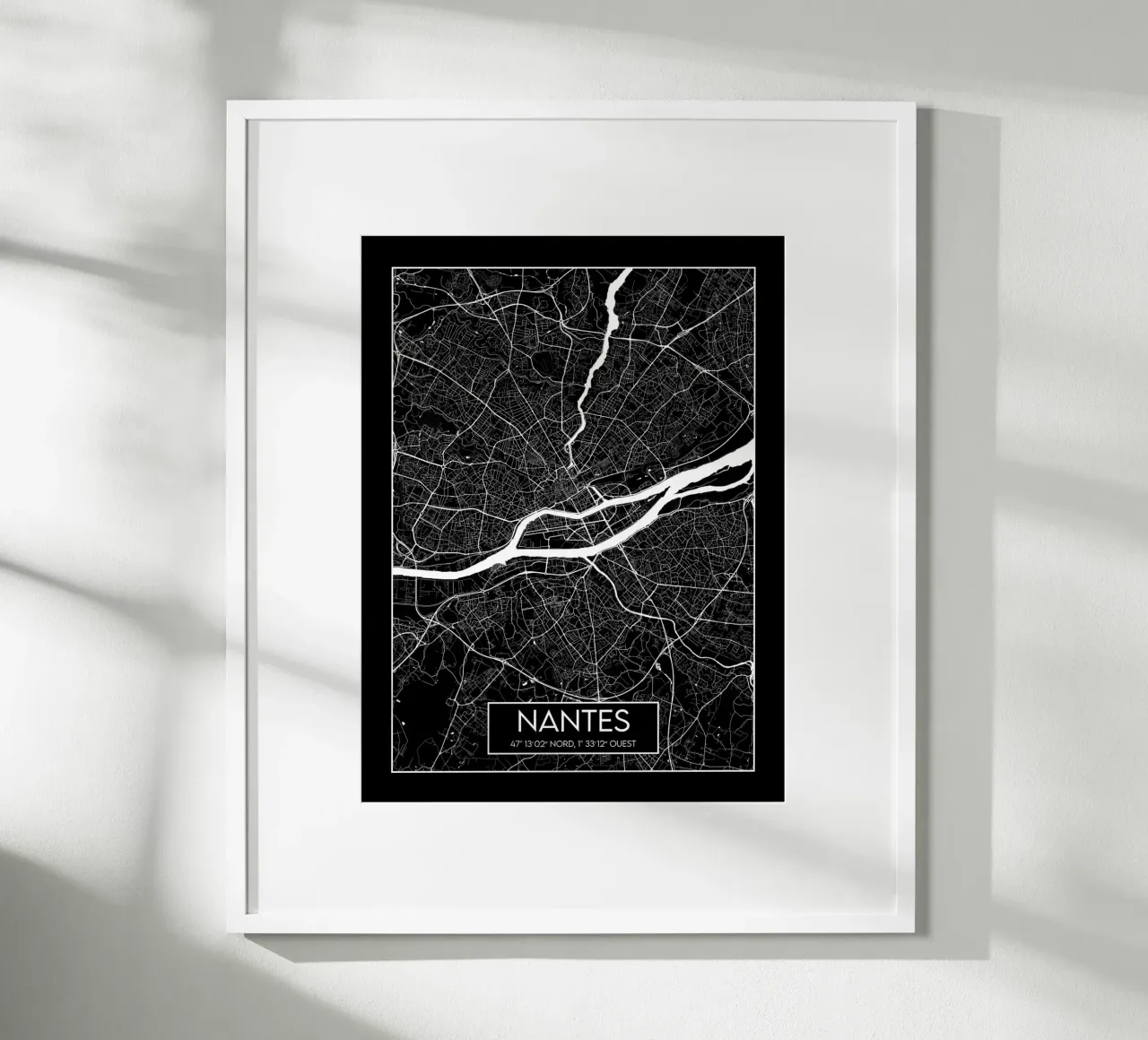 Carta nera Nantes poster da Frame the World