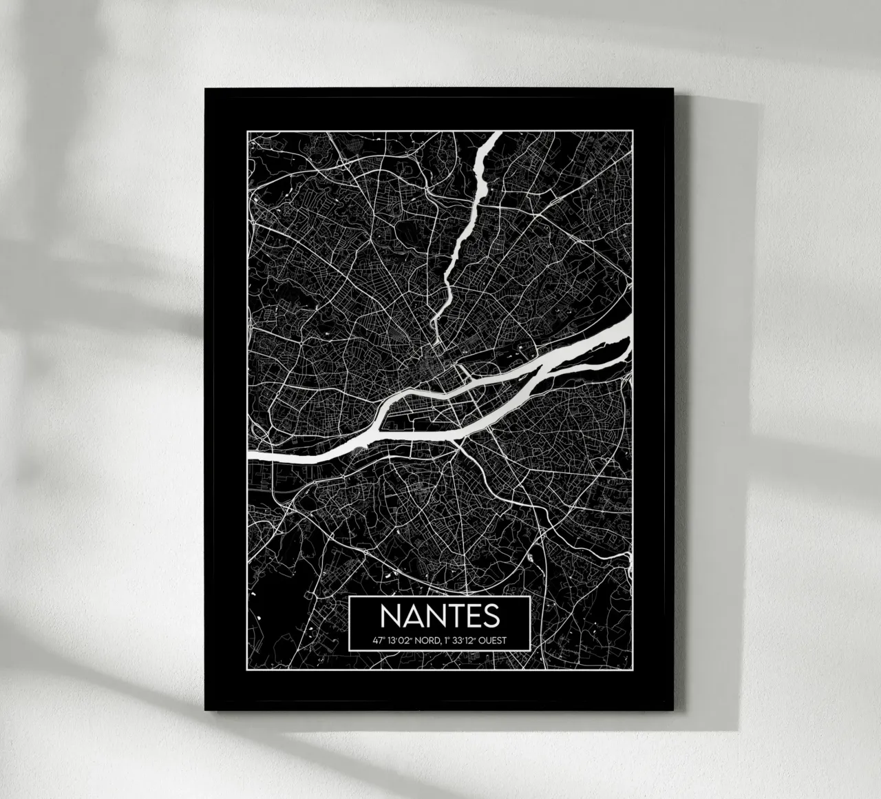 Carta nera Nantes poster da Frame the World