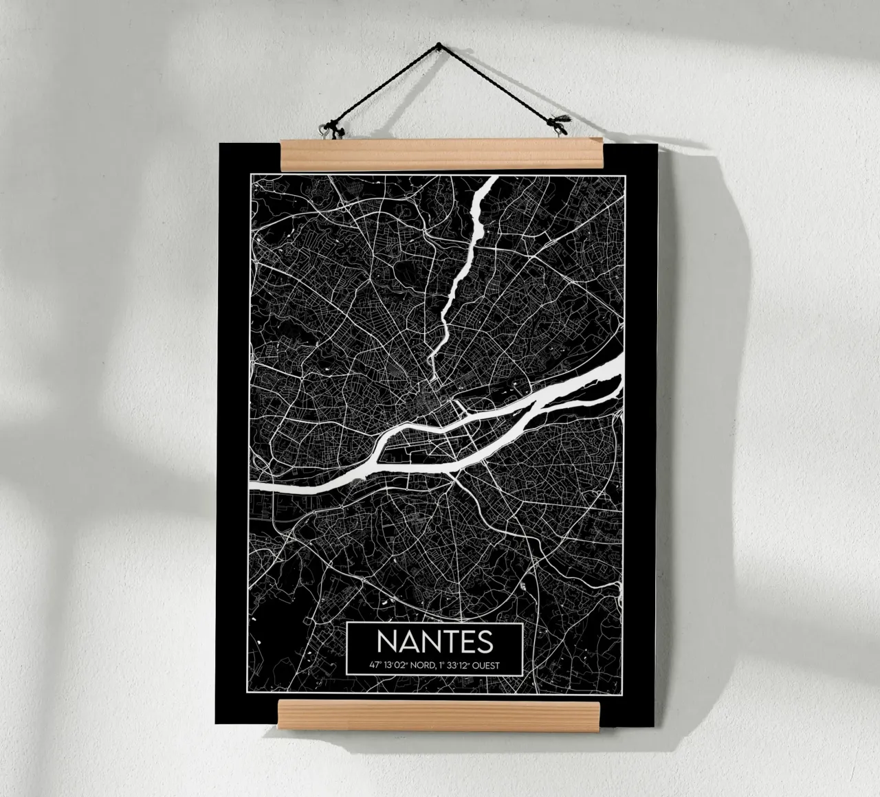 Carta nera Nantes poster da Frame the World