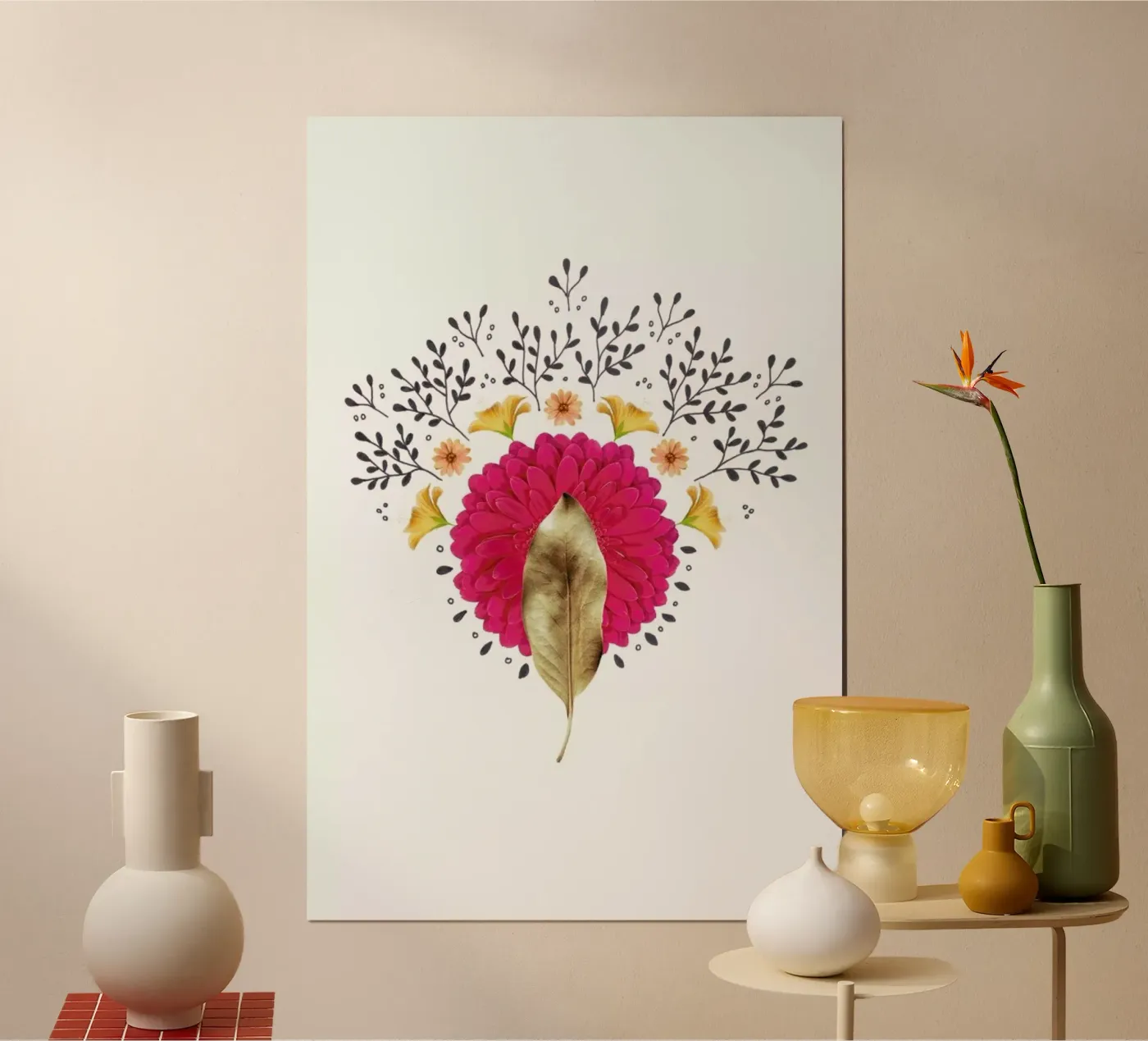 Dried Leaf 01 Collage poster da Miles of Light