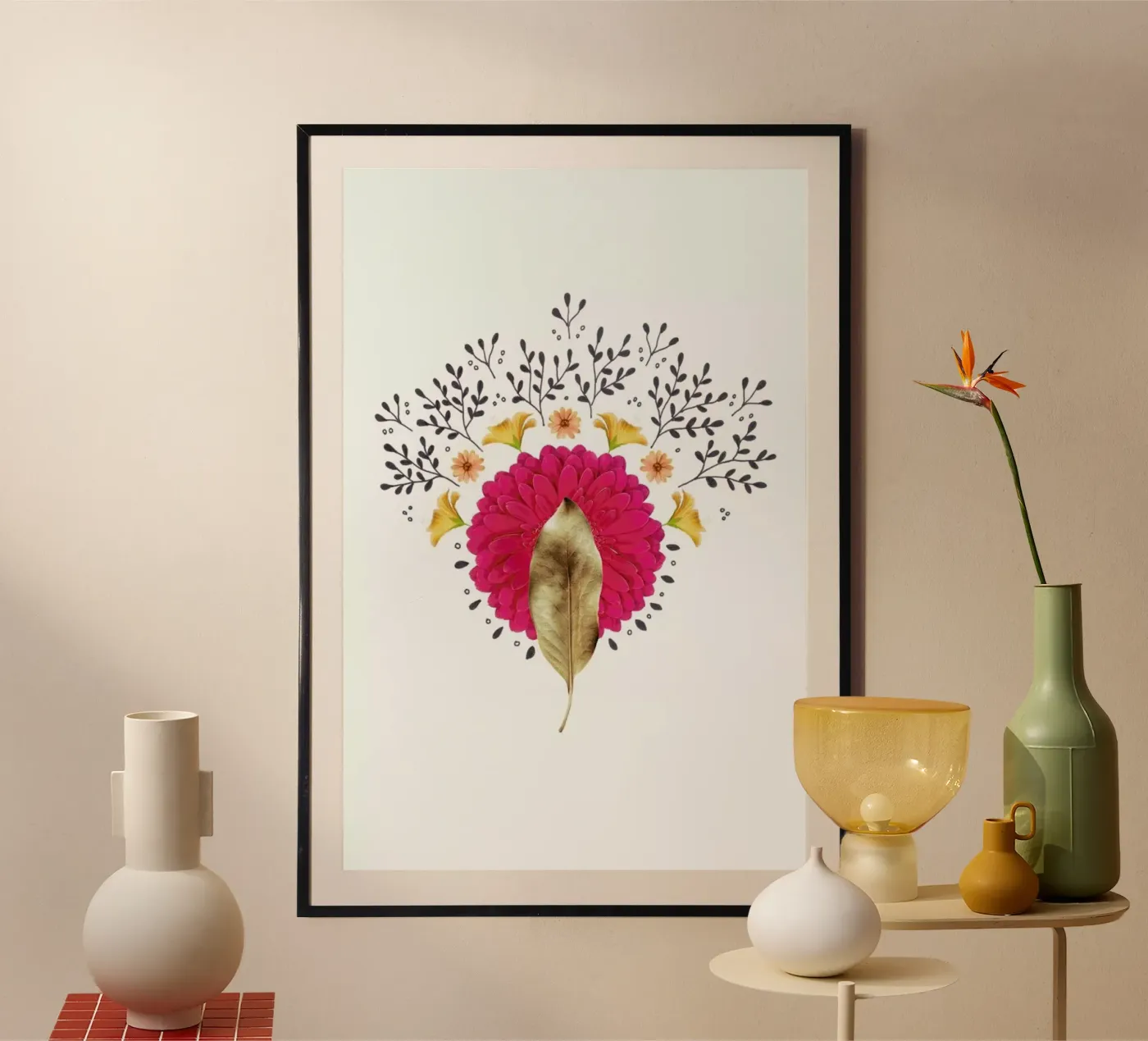 Dried Leaf 01 Collage poster da Miles of Light