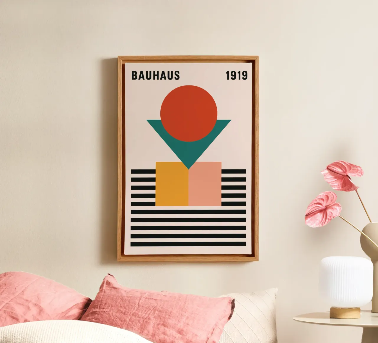 Less Is More - Bauhaus Edition canvas with Floater frame by SMPLE
