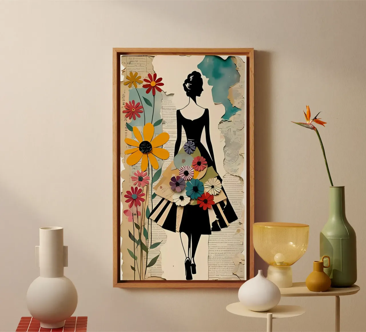 Poster d'arte minimalista 487 tela con Cornice a cassetta da ahmiaLodri