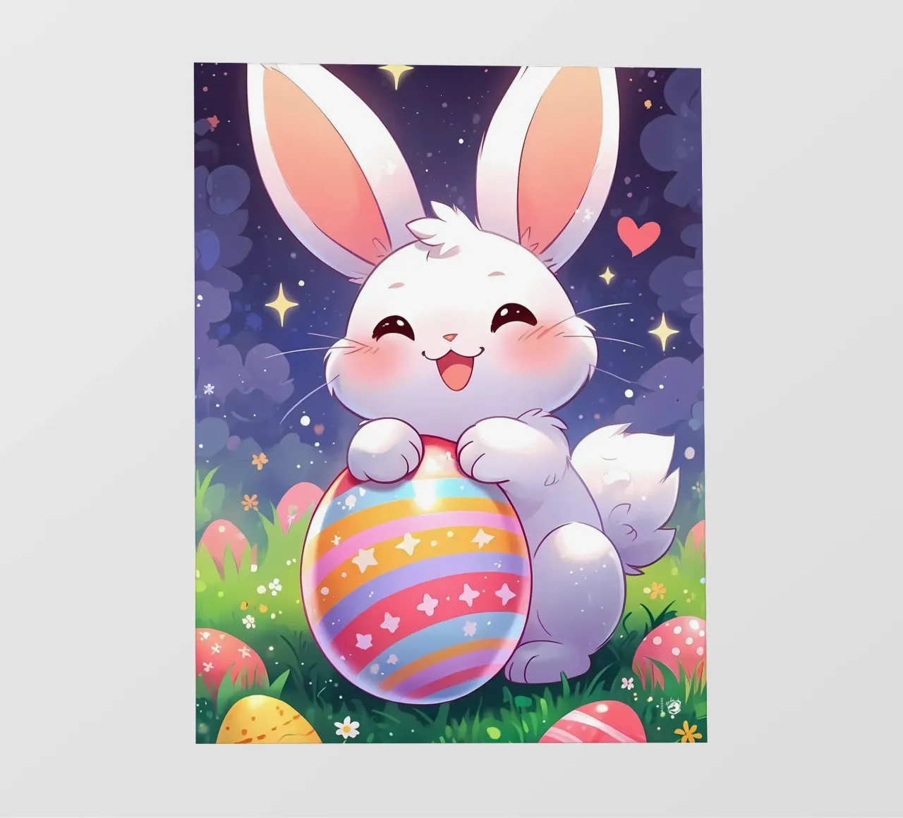 Paasei groot konijn fotobehang van LM2Kone