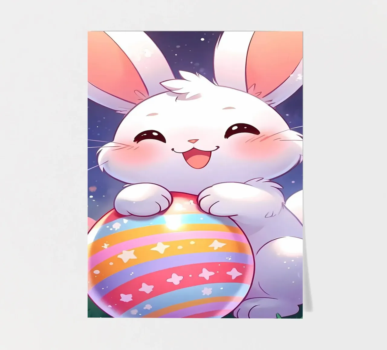 Big Rabbit Easter egg sticker sheet by LM2Kone
