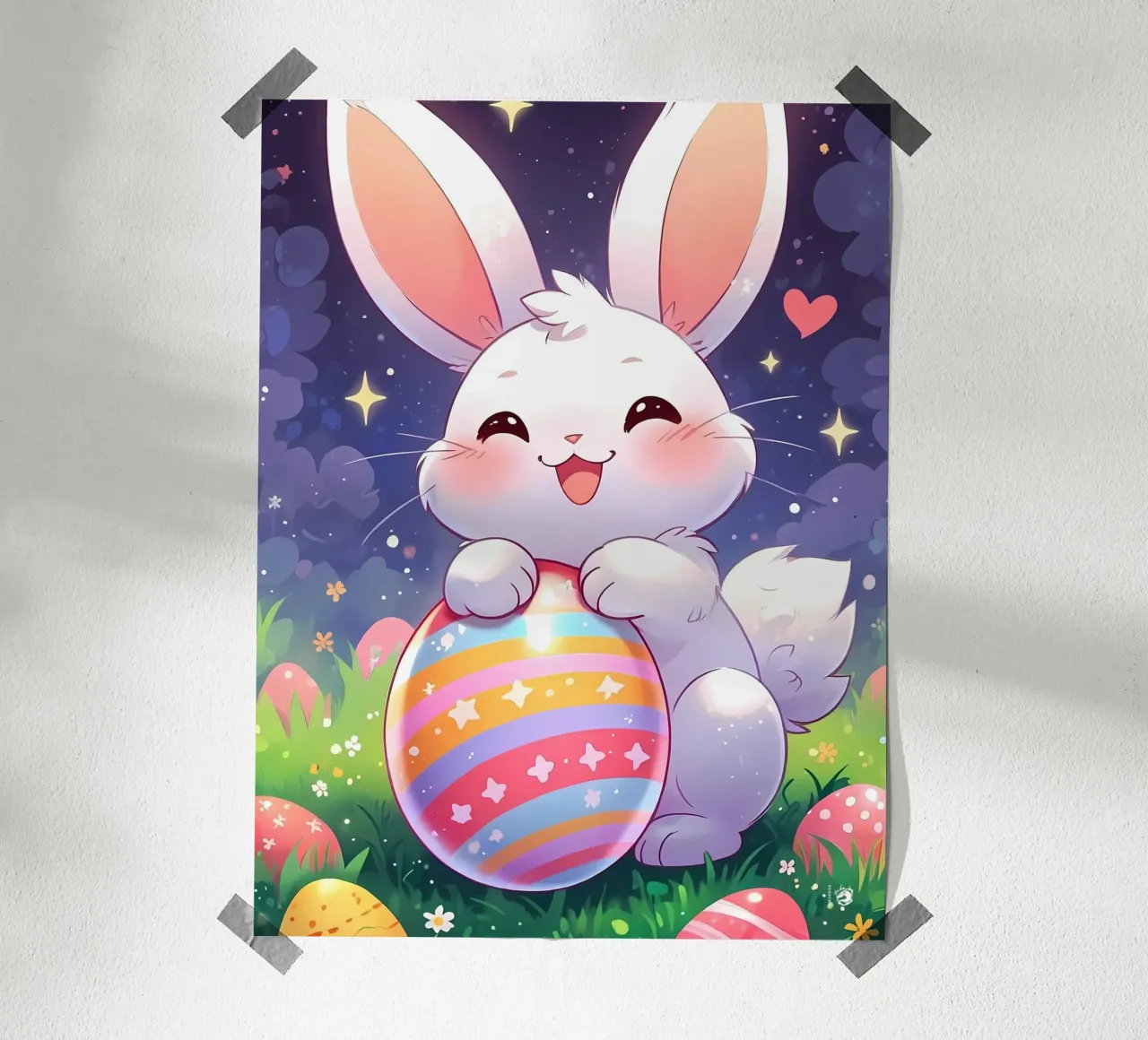 Big Rabbit Osterei Poster von LM2Kone