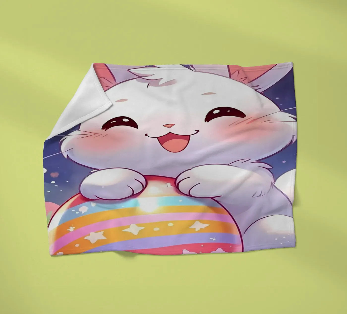 Œuf de Pâques du Grand Lapin plaid polaire de LM2Kone