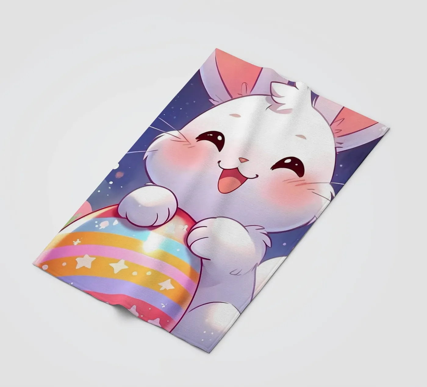 Œuf de Pâques du Grand Lapin plaid polaire de LM2Kone