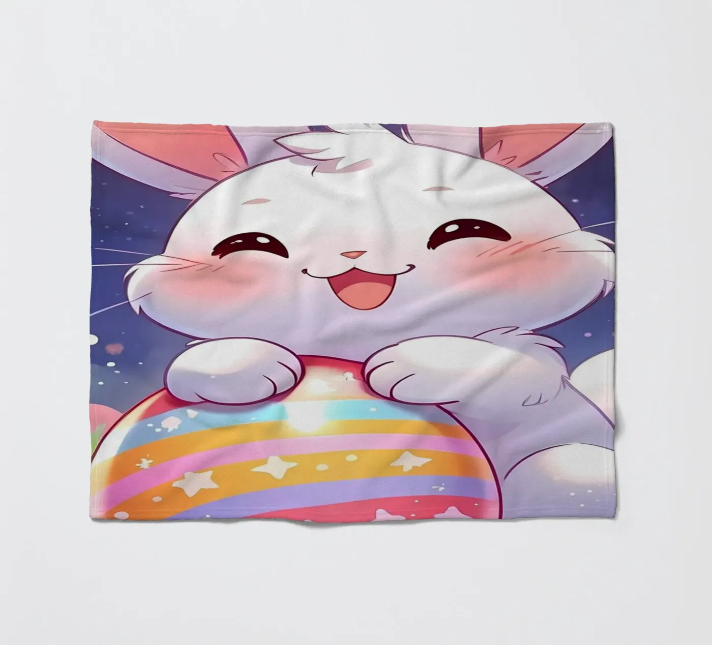 Œuf de Pâques du Grand Lapin plaid polaire de LM2Kone