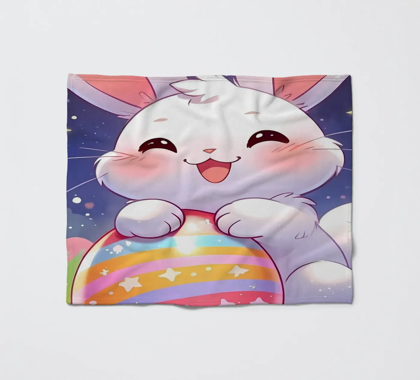 Œuf de Pâques du Grand Lapin plaid polaire de LM2Kone