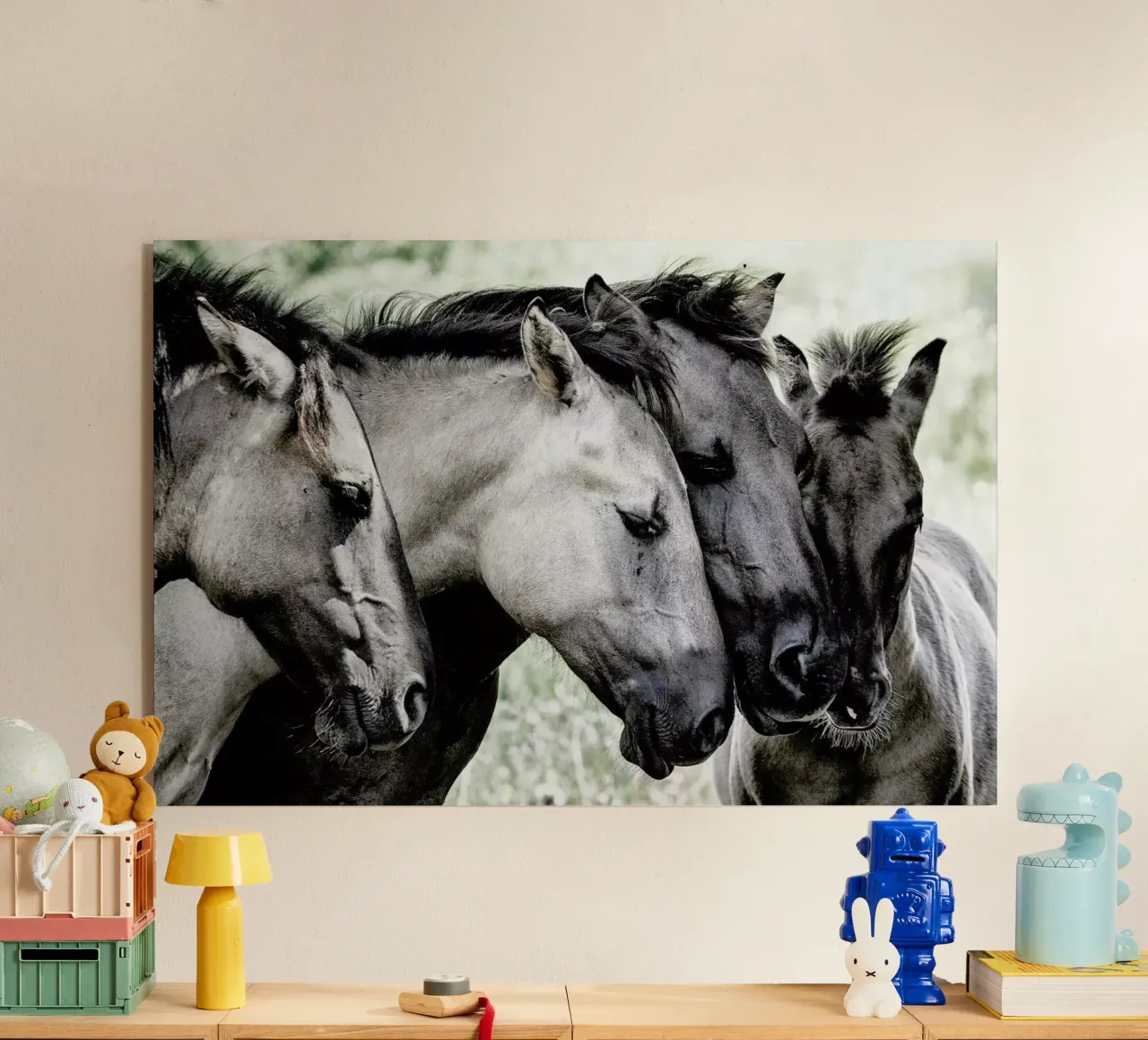 Four Konik Horses - Jaap van den plexiglass da Pictufy