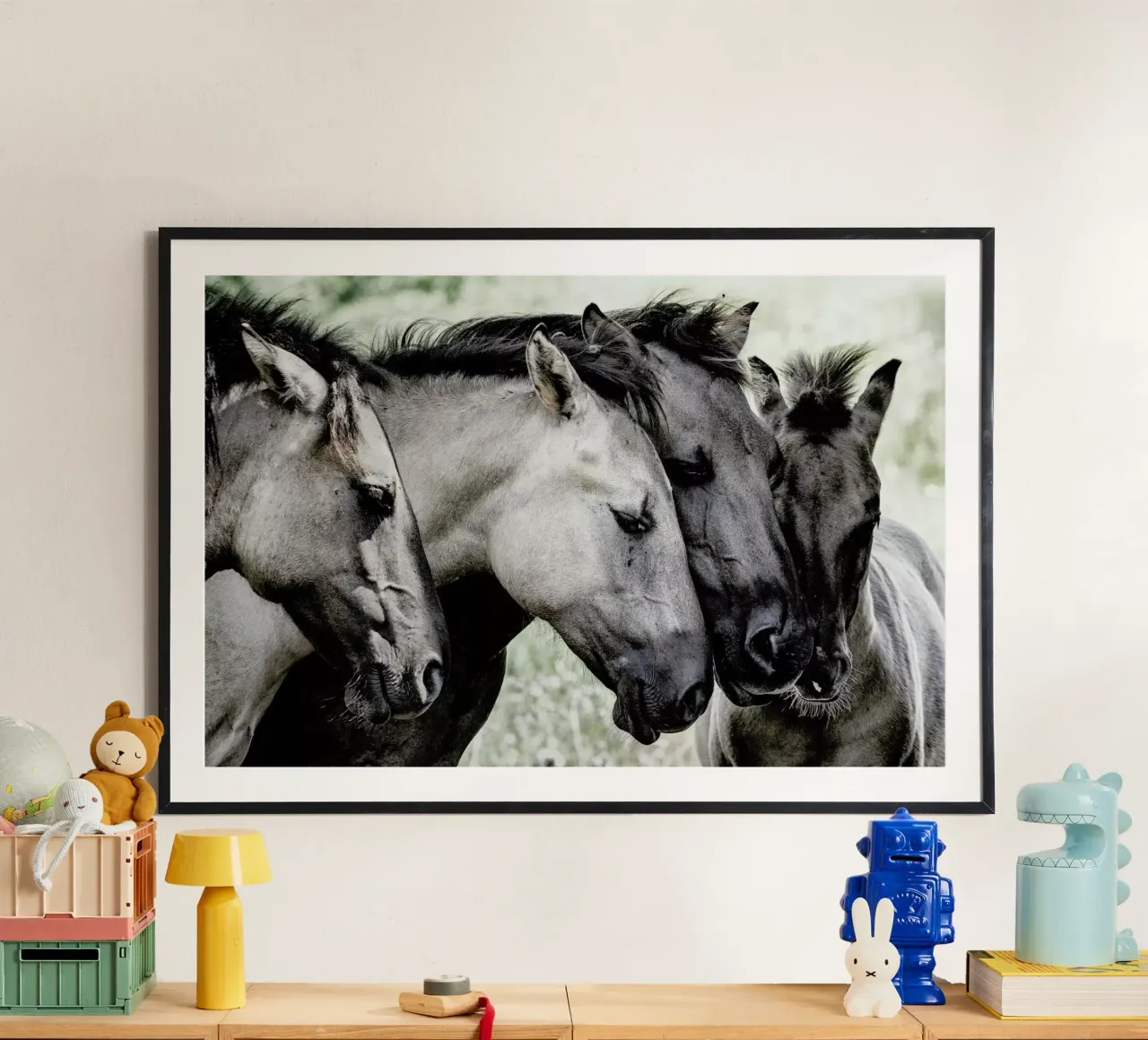 Four Konik Horses - Jaap van den carta hahnemühle da Pictufy