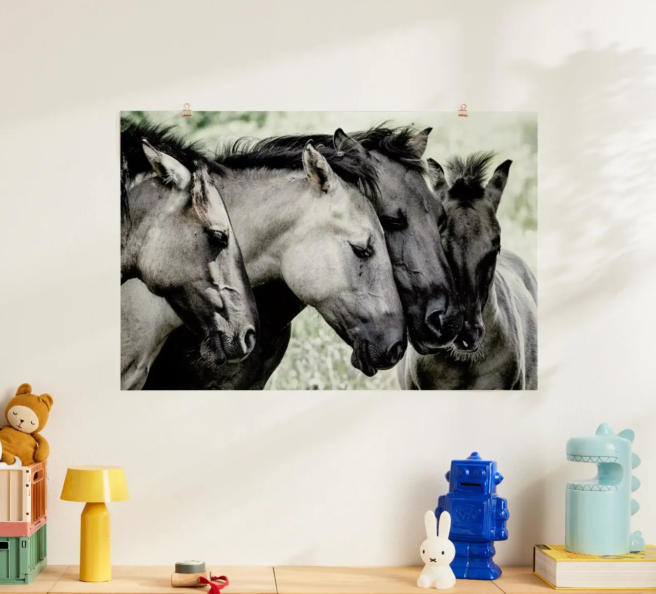 Four Konik Horses - Jaap van den carta hahnemühle da Pictufy