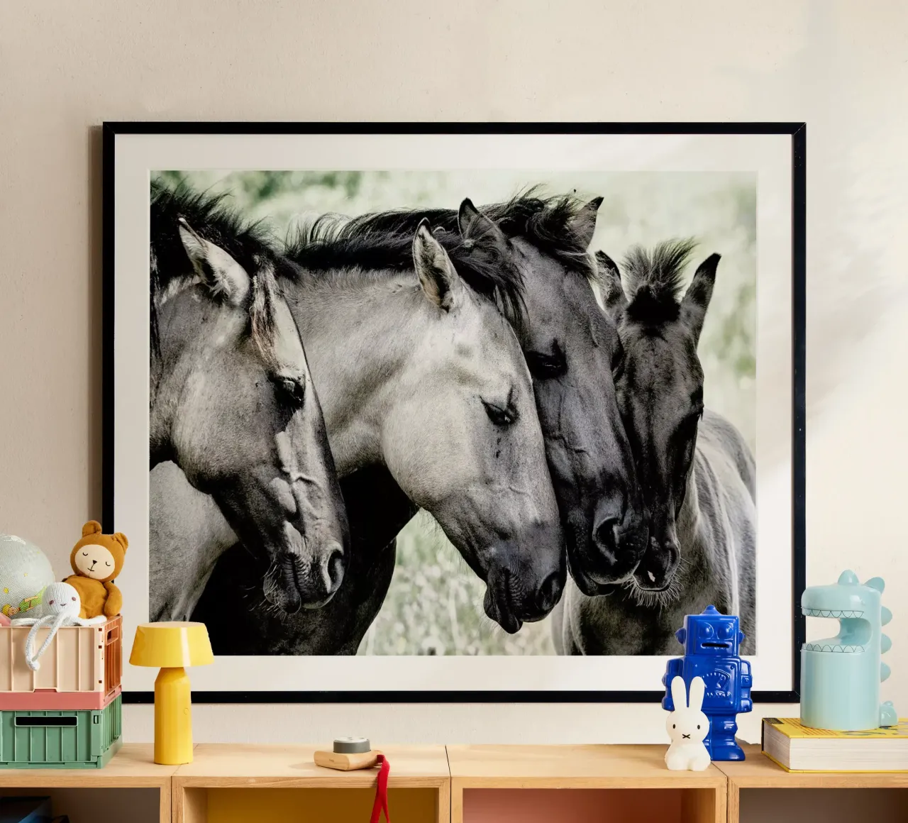 Four Konik Horses - Jaap van den carta hahnemühle da Pictufy
