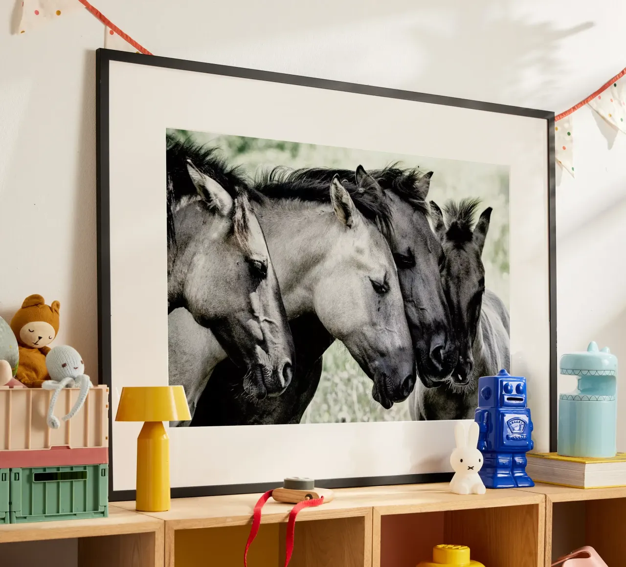 Four Konik Horses - Jaap van den carta hahnemühle da Pictufy