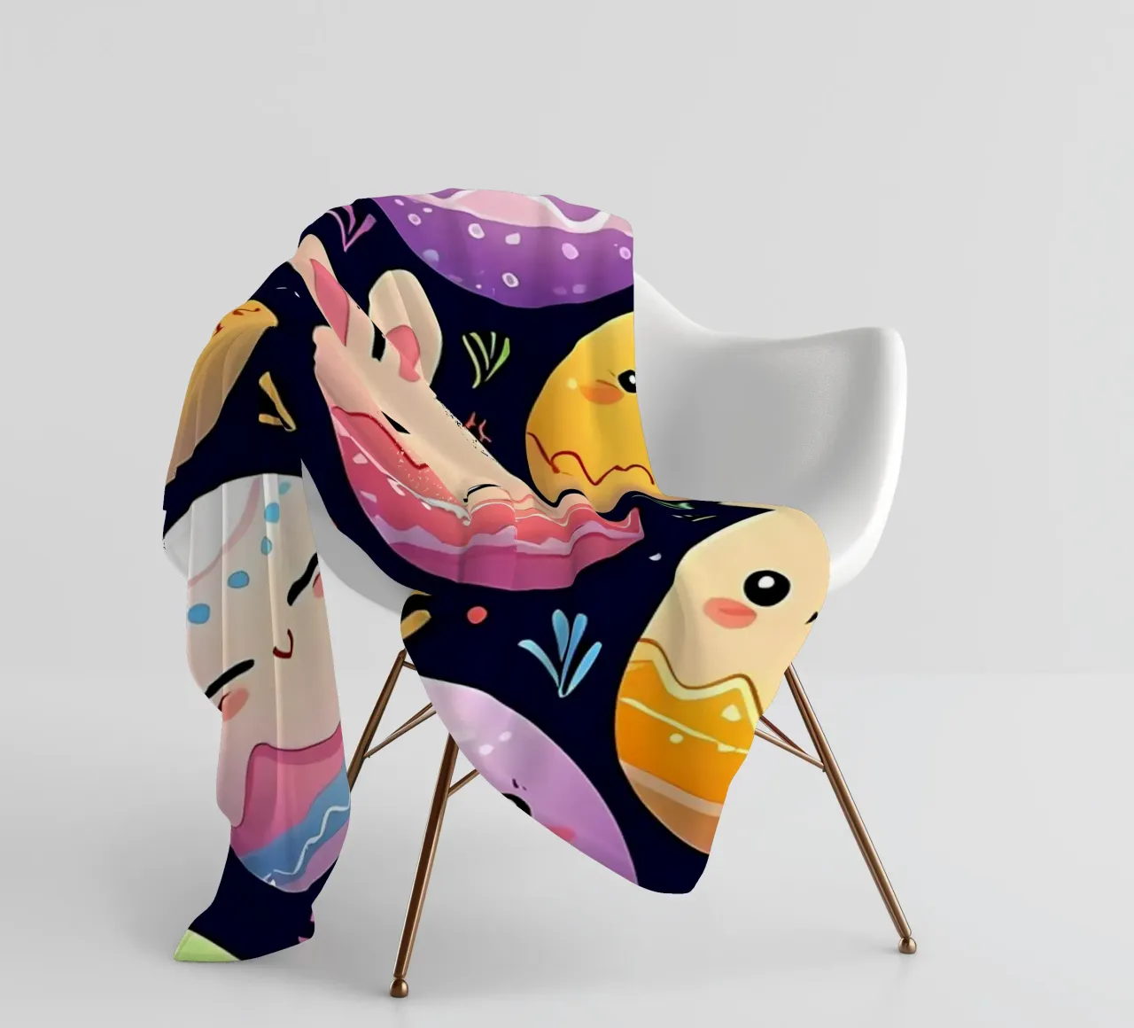 Easter Egg Pattern fleece blanket by LM2Kone