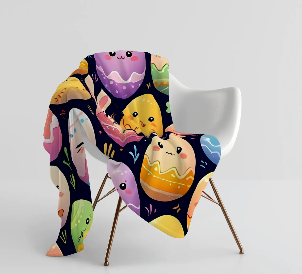 Easter Egg Pattern fleece blanket by LM2Kone