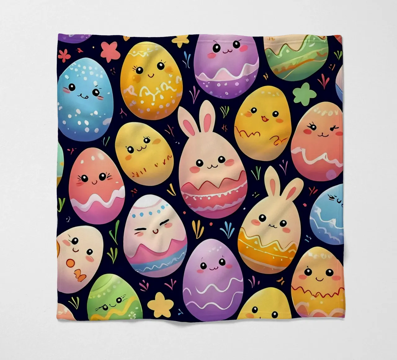 Easter Egg Pattern fleece blanket by LM2Kone