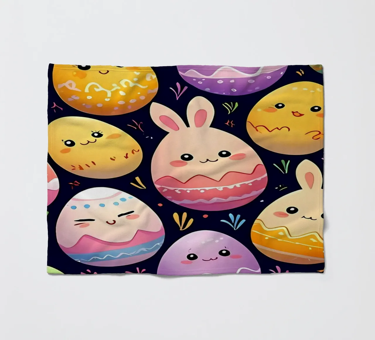 Easter Egg Pattern fleece blanket by LM2Kone