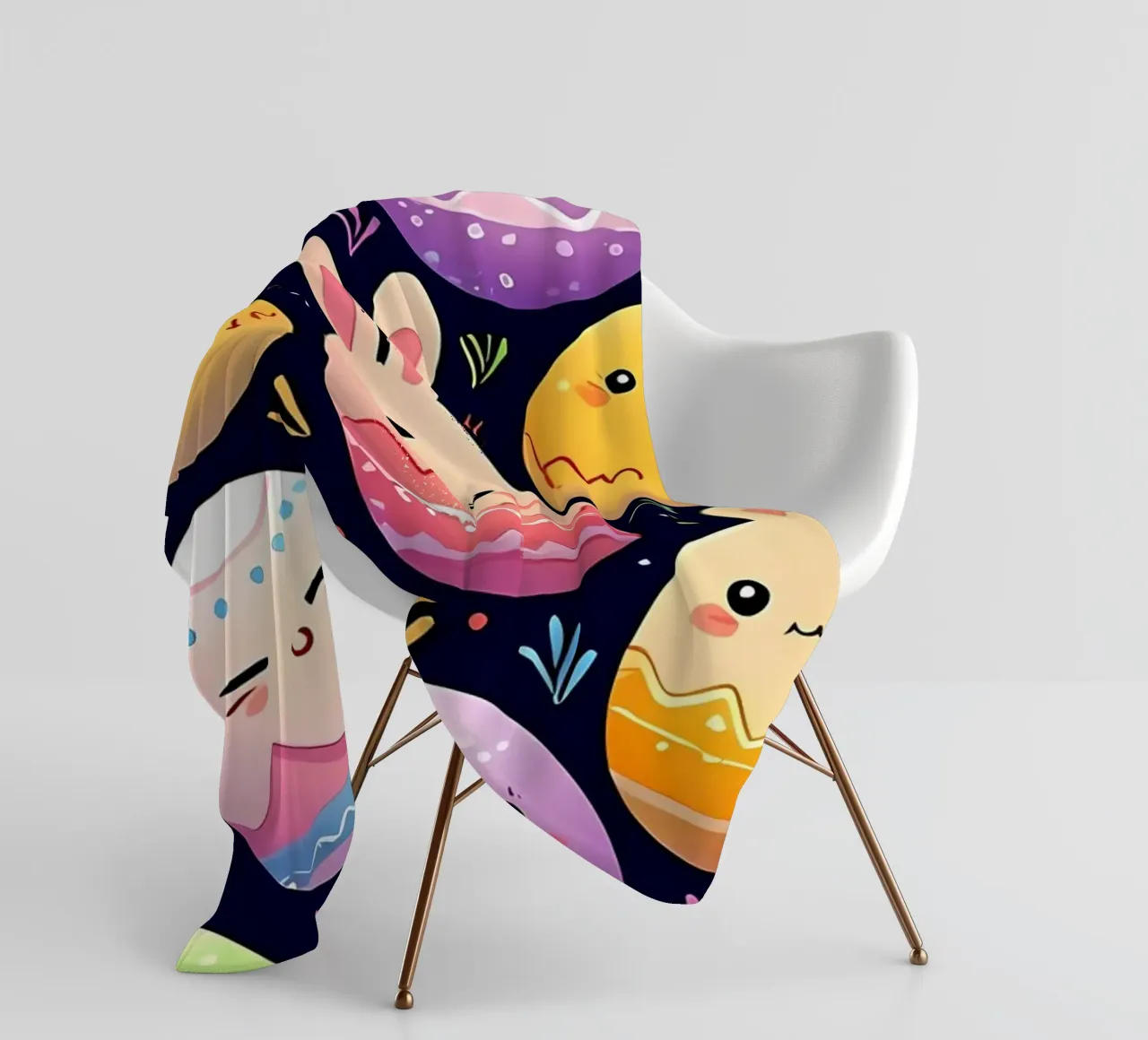 Easter Egg Pattern fleece blanket by LM2Kone