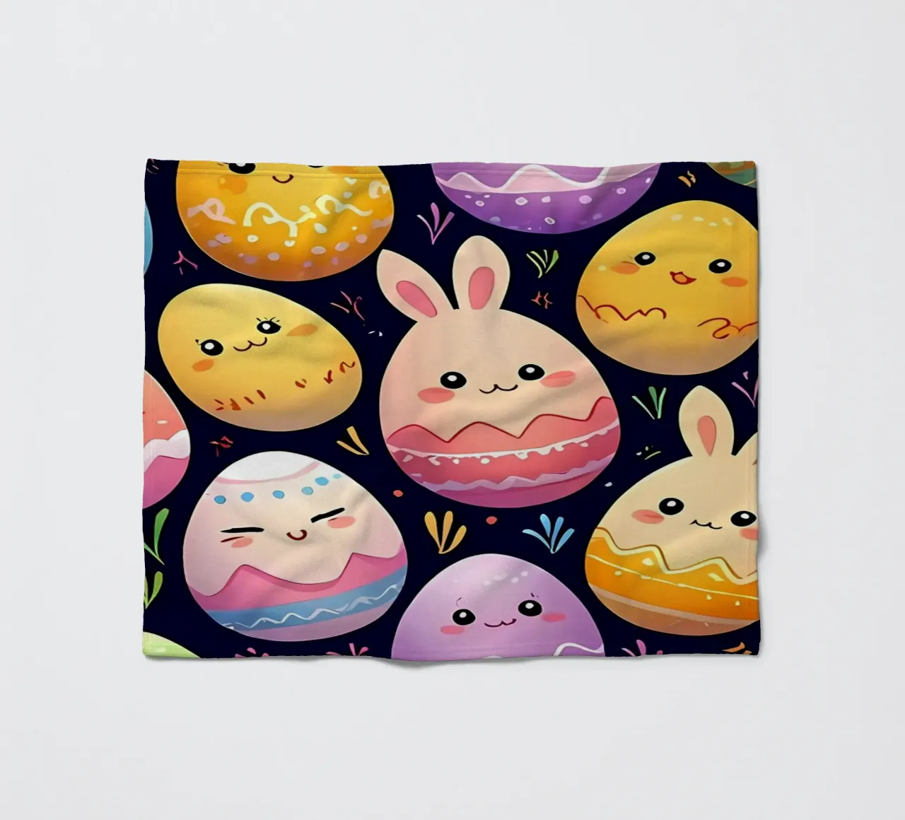 Easter Egg Pattern fleece blanket by LM2Kone