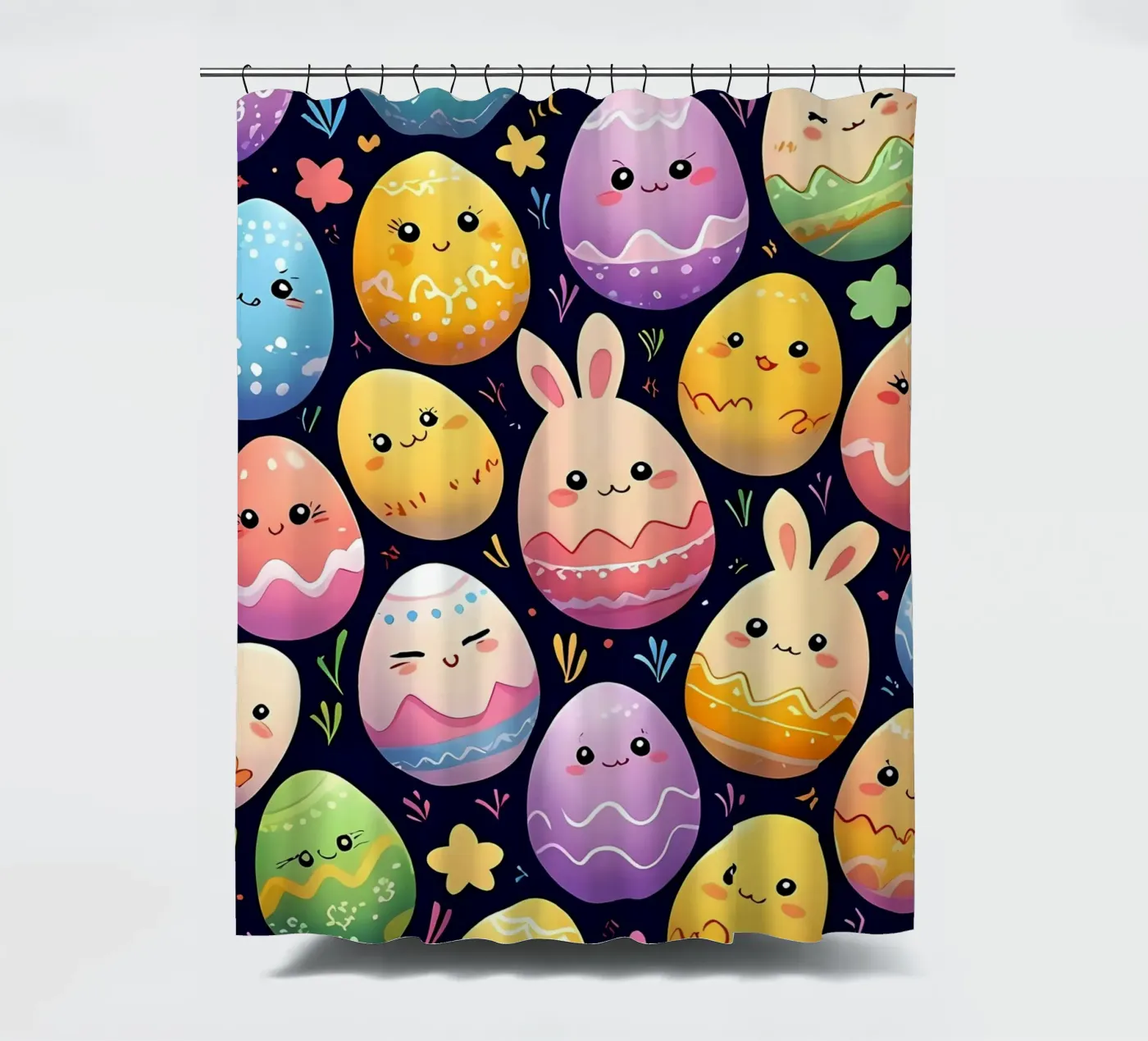 Easter Egg Pattern shower curtain by LM2Kone
