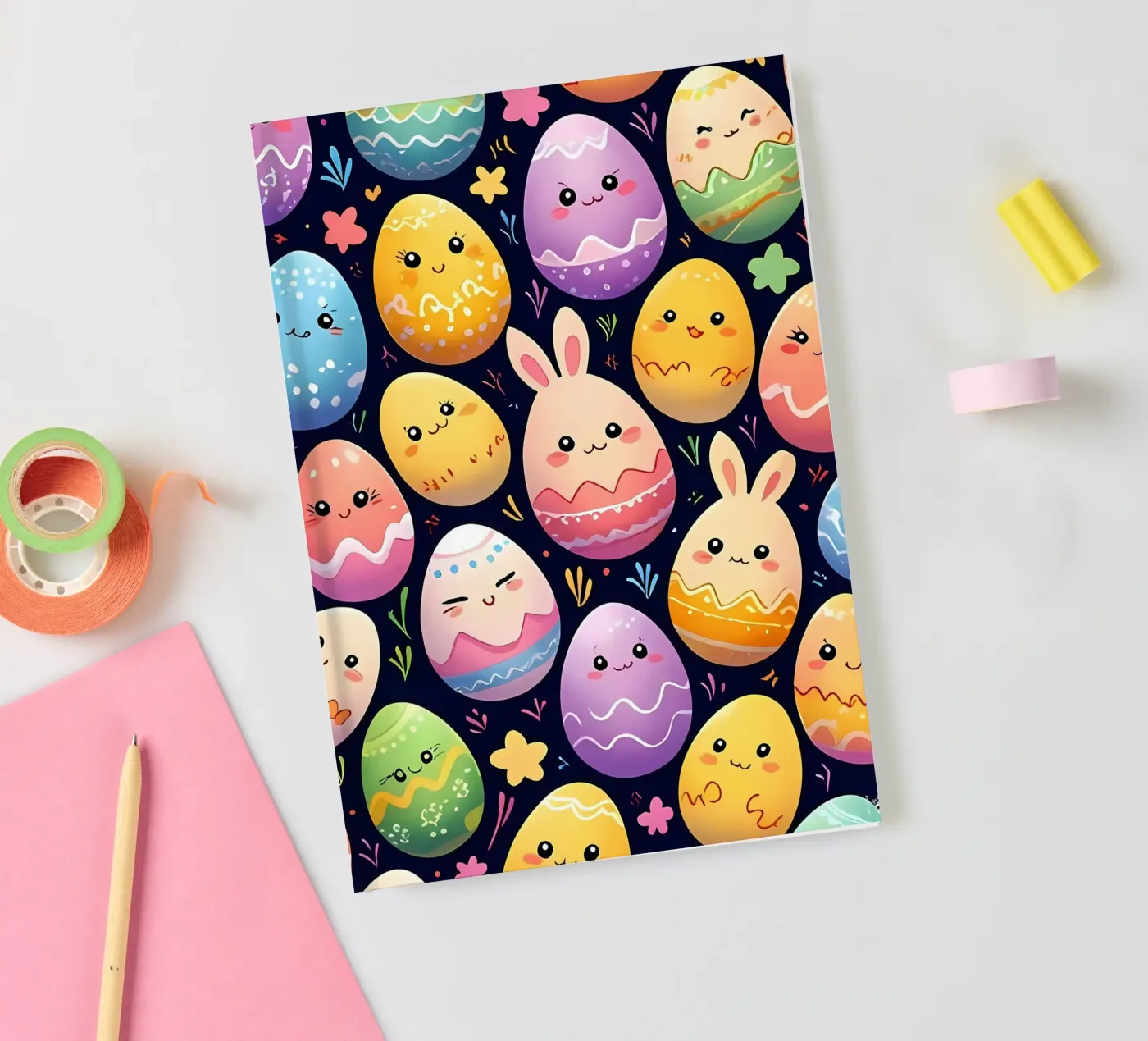 Motif de l'œuf de Pâques carnet de LM2Kone