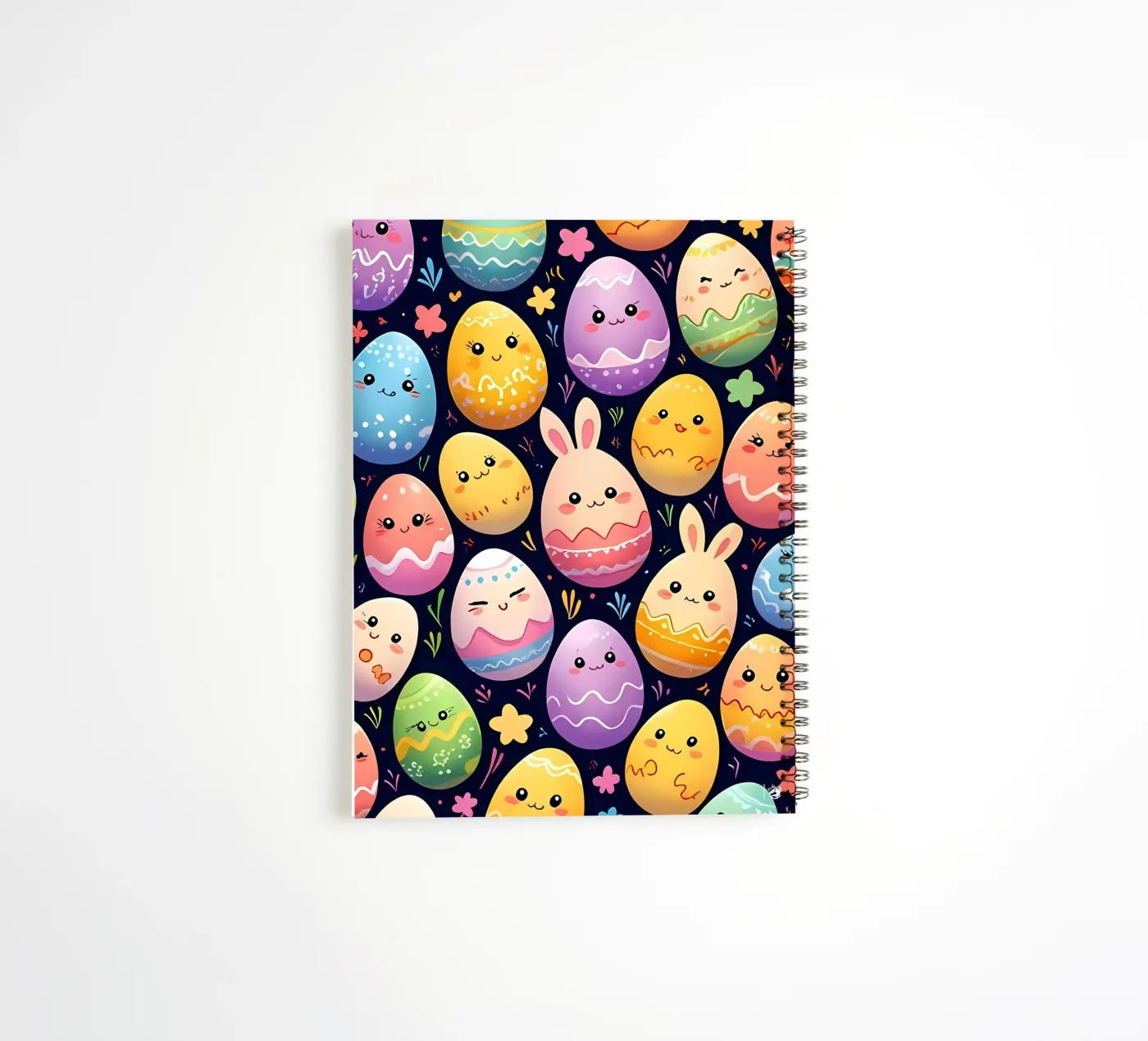 Easter Egg Pattern spiral notebook by LM2Kone