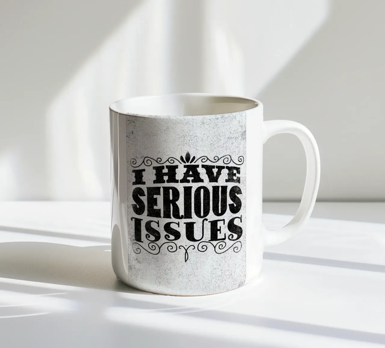 serious issues ceramic mug by Matthew Taylor Wilson