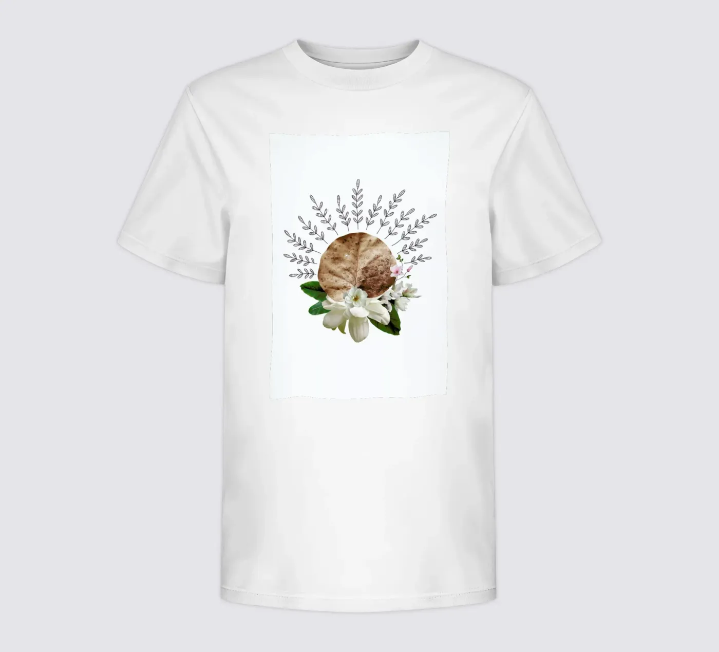 Dried Leaf 03 Collage t-shirt bambini da Miles of Light