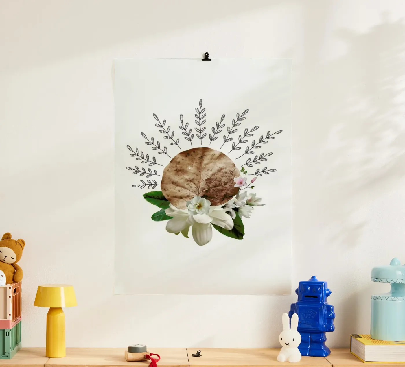 Dried Leaf 03 Collage poster da Miles of Light