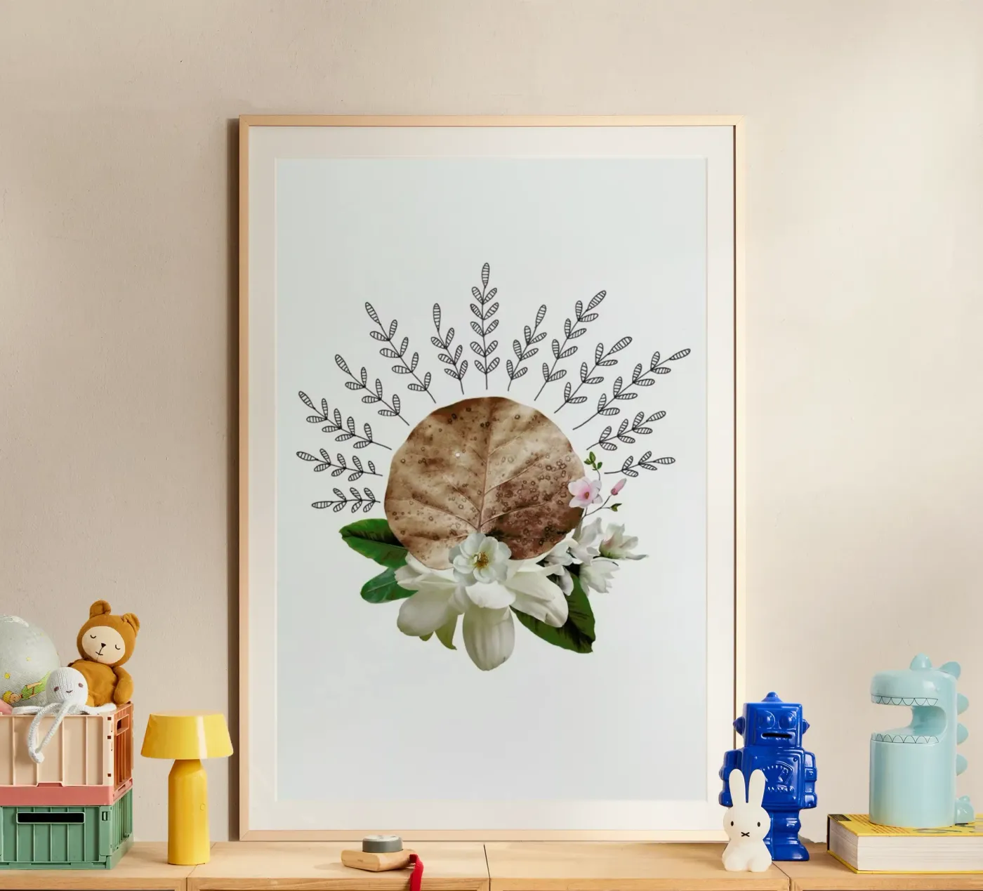 Dried Leaf 03 Collage poster da Miles of Light