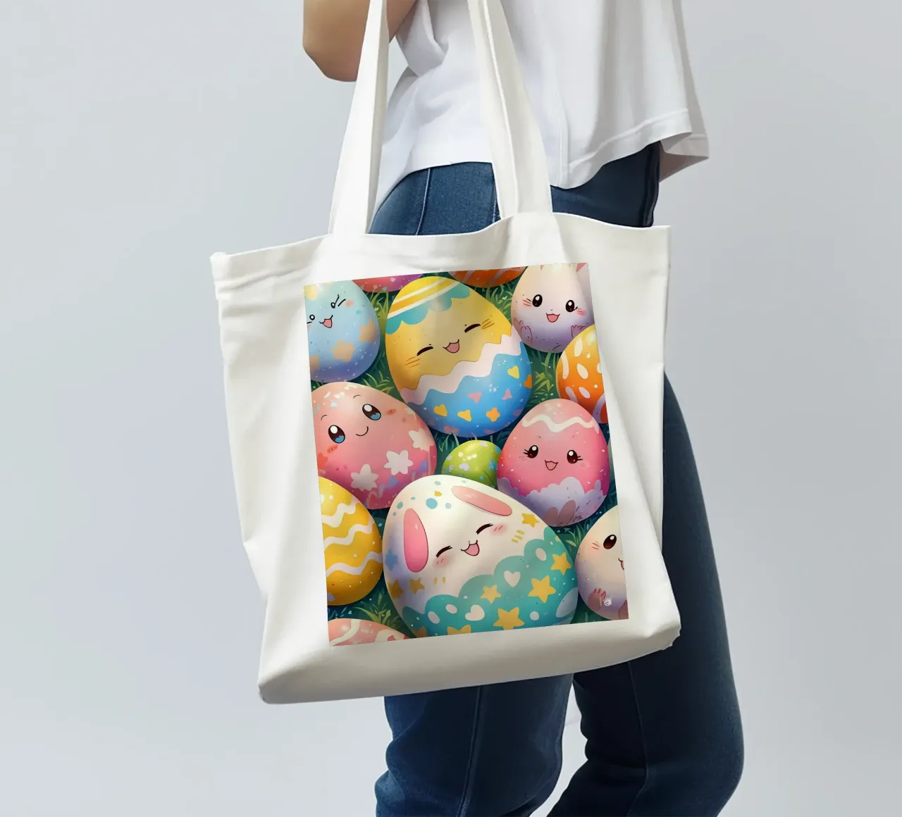 Cute Easter Egg Pattern tote bag by LM2Kone