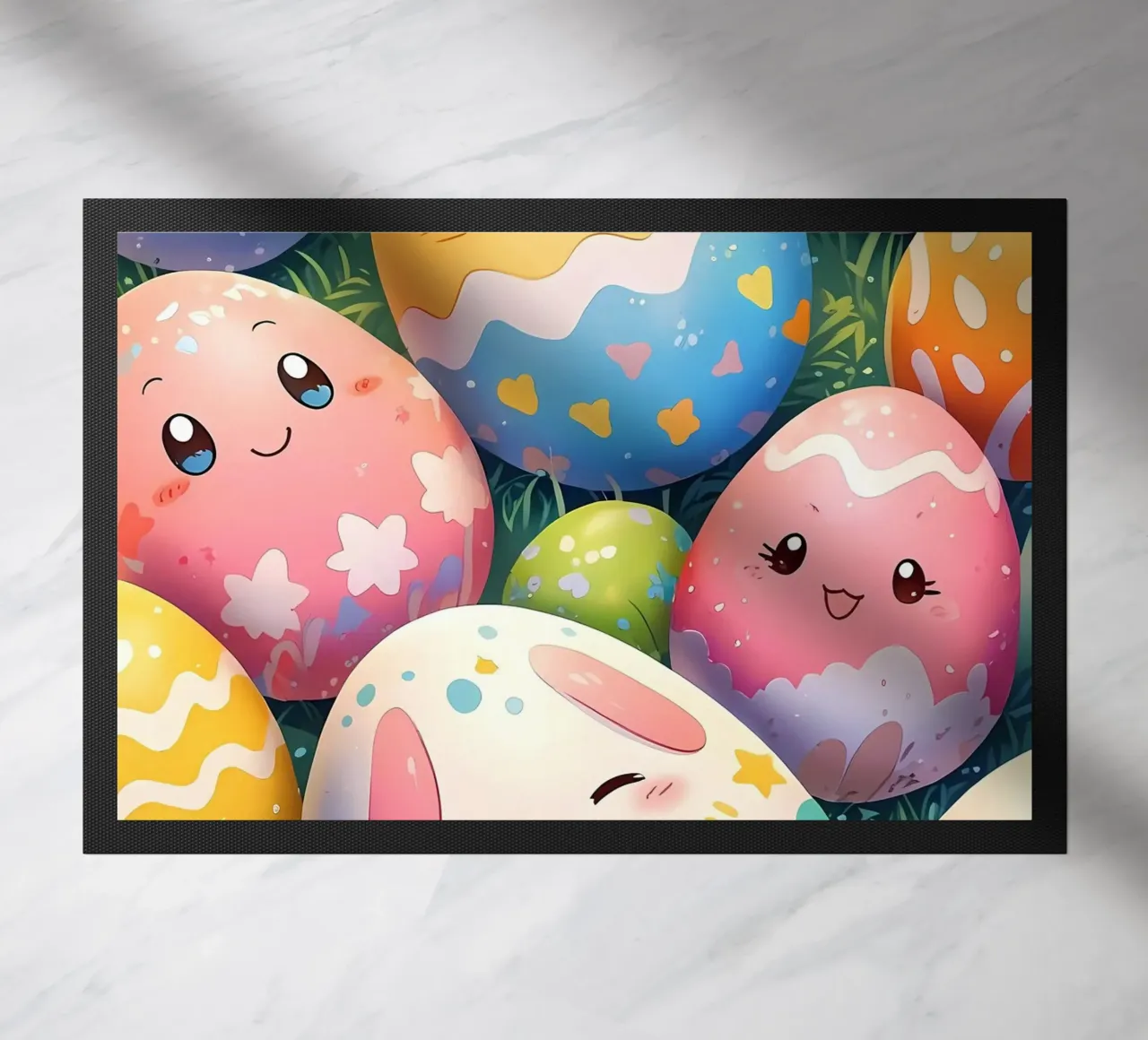 Cute Easter Egg Pattern doormat by LM2Kone